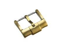 ROUREOX Watch Replacement Clasp Leather Watch Strap Stainless Steel Pin Buckle for Audemars Piguet-Gold 18+1.5mm