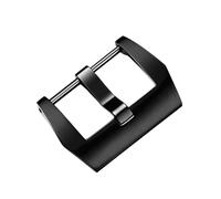 ROUREOX Watch Strap Replacement Buckle 316L Stainless Steel Tang Clasp Watch Accessories for Panerai LUMINOR Series-Frosted Black 20mm