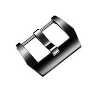 ROUREOX Watch Strap Replacement Buckle 316L Stainless Steel Tang Clasp Watch Accessories for Panerai LUMINOR Series-Bright Black 18mm