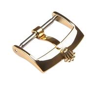 ROUREOX Watch Strap Replacement Buckle Heavy Duty Stainless Steel Pin Clasp Watch Accessories for Rolex Submariner Series-Gold 16mm