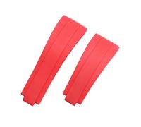 ROUREOX Water-Resistant Durable Silicone Replacement Strap for Rolex Oyster Perpetual GMT-Master-Red 21mm