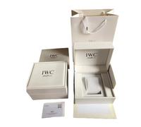 ROUREOX White Watch Box Single Slot Storage Case Complete Packaging Set Outer Carton Carrier Bag Gift for IWC
