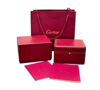 ROUREOX Wine Red Textured Watch Presentation Box Collection Organizer Set Dark Lining Protective Case Storage Set 14.8cm for Cartier Box