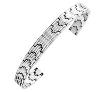ROUREOX Women's 316L Stainless Steel Watch Strap, Solid Metal Replacement Watch Bracelet for Julius/Lola Rose/WellyMerck-Silver 12MM