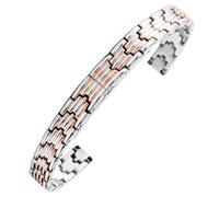 ROUREOX Women's 316L Stainless Steel Watch Strap, Solid Metal Replacement Watch Bracelet for Julius/Lola Rose/WellyMerck-Silver Rose Gold 10MM