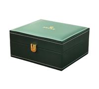 ROUREOX Wooden Watch Holder Case - Real Wood Chest with Soft Cushions - Protective Storage for Timepieces for Rolex Sky-Dweller