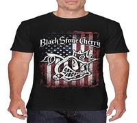 Rourunjie Mens Particular Stone Cherry T-Shirts Black XXL