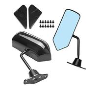 Rous 1 Pair Universal F1 Style Car Side Rearview Mirrors Door Wing Rear View Mirror for ABS Carbon Fiber Look