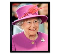 Rouse Portrait Queen Elizabeth II England Photo Art Print Framed Poster Wall Decor 12x16 inch