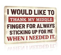 Rousen Man Cave Decor, Funny Bar Signs, Cool Stuff for Men, Sarcastic Tin Signs, Suitable for Garage, Cafe, Office, Kitchen, Home Bar, RV, Aluminum Sign 12x8 Inch, 4 Holes for Easy Hanging