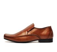 Route 21 Mens Centre Gusset Slip On Formal Shoes/Loafers with Padded Insole Brown 9 UK
