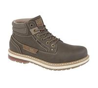 Route 21 Mens 6 Eyelet Ankle Boot (7 UK) (Dark Brown)