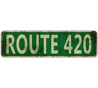 Route 420 Sign Novelty Route 420 Decor Route 420 Street Sign Wall Art Decor For Home Farmhouse Bar Cafe Man Cave 16 X 4 Inch