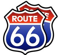 Route 66 Camper Motor Home VW Bus Motorhome Camping Caravan Stickers (2)
