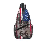Route 66 Chest Bags Crossbody Sling Bag Travel Hiking Sports Backpack Casual Lightweight Daypack for Men Women