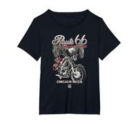 Route 66 Eagle Rider T-Shirt, Women's Plus, Black, 1X