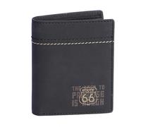 Route 66 - Men's Leather Wallet (RFID Protection) Slim Design - Card Holder - Wallet for Men - Men's Leather Wallet - Wallets and Card Holders, Black, Medium