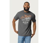 Route 66 Men's Los Angeles Parts & Service T-Shirt in Charcoal | Size: Small Route 66 Charcoal S