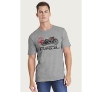 Route 66 Men's The Mother Road Motorcycle T-Shirt in Mid Grey | Size: XL Route 66 Mid Grey XL