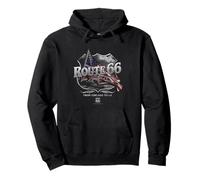 Route 66 Mother Road American Flag Pullover Hoodie
