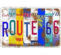 Route 66 States 8 X 12 Metal Tin Sign Vintage Retro Wall Decor Art