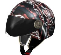 ROUTE 66 VINTAGE II KING KEROSIN jet helmet black-red-white L.