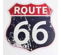 Route 66 Vintage Polygon Metal Tin Signs, Retro Metal Tin Sign for Home Garage Man Cave Room Street Wall Decor Art 12 x 12 Inch