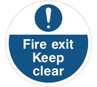 Route Floor Graphics - Fire Exit - 400 mm - Anti-slip - Heavy Duty - Self-adhesive