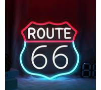 Route LED Neon Signs for Wall Decor Neon Wall Art Acrylic LED Lights with Hanging Chain Light Up Signs for Bedroom Decor Man Cave Bar Pub Wedding Party 5V USB Operated Dimmable