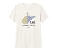 Route Map of North Bend Rail Trail Premium T-Shirt
