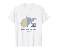 Route Map of North Bend Rail Trail T-Shirt