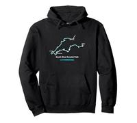 Route Map of South West Coast Path Trail in England Pullover Hoodie