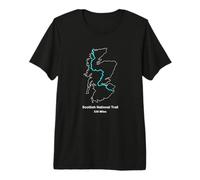 Route Map of the Scottish National Trail Premium T-Shirt