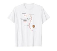 Route Map of the Tecumseh Trail in Indiana Value Graphic T-Shirt, Men, White, M