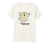 Route of the Camino-de-Santiago Francés Premium T-Shirt