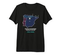 Route of the Camino-de-Santiago Francés Premium T-Shirt