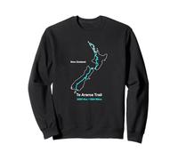 Route of The Te Araroa Trail in New Zealand Sweatshirt