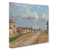 Route To Versailles by Camille Pissarro Canvas Print | Gallery Wrapped 30mm Frame Wall Art | 14x14 inches | Ready to Hang | Impressionist Picture | Living Room Bedroom Lounge Office