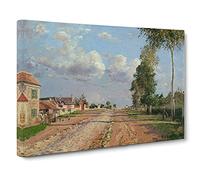 Route To Versailles By Camille Pissarro Canvas Print | Gallery Wrapped 30mm Frame Wall Art | 30x20 inches | Ready to Hang | Impressionist Picture | Living Room Bedroom Lounge Office