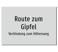 Route zum Gipfel - Connection to the High Path - Sticker A3: 420 x 297 mm - Without Graphics, Only Text