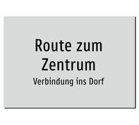 Route zum Zentrum - Connection to the Village - Sticker A3: 420 x 297 mm - Without Graphics, Text Only