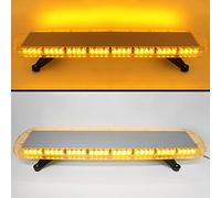 ROUTEKING 38'' 72 LED Rooftop Emergency Strobe Light Bar, Traffic Advisor Warning Lightbar 15 Flashing Mode IP65 Waterproof Heavy-duty Bolt Mount for Vehicle Security Snowplow Truck (Amber)