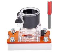 Router Base for Wood Trimmer 2 in 1 Invisible Fastening Nut Slotting Base, Precision Adjustable Router Guide for Woodworking Mortise Tenon Grooving