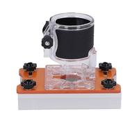 Router Base Plate, Aluminum Alloy Router Jigs, Engineering Slotting Bracket Base with Slotting Board, Transparent Cover, Milling Cutter, 3 Fastening Accessories