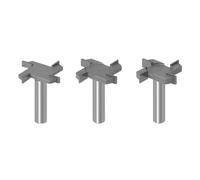 Router Bit 1/2" 12mm Shank 4 T Type Slotting Cutter Woodworking Tool Router Bits For Wood Cutt Milling Industrial Grade