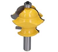 Router Bit 1/2in Shank Multi Form Adjustable Drilling Milling Tool for Woodworking Tungsten Carbide Blade High Speed Steel Body CNC Plywood Hardwood Softwood Silver Yellow