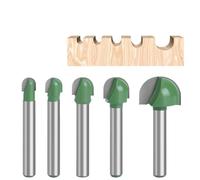 Router Bit 1pc 6mm Shank Ball Nose End Mill Round Nose Cove CNC Milling Bit Radius Core Box Solid Carbide Router Bit Tools(6X22mm)