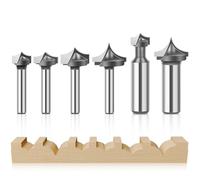 Router Bit 1PCS 1/4 inch 1/2 Shank 6mm 12mm Bottom Milling Cutter Slotting Engraving Machine Cleaning Router Bit(6.35X9.52mm)