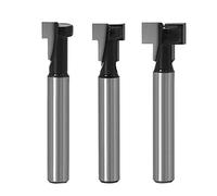 Router Bit 1PCS 1/4" Shank 6mm T-Slot Milling Cutter Router Bit Set Hex Bolt Key Hole Bits T Slotting Tools for Wood Woodworking(3pcs 6.35 Shank)