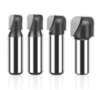 Router Bit 1PCS 12mm 1/2in Shank Bowl & Tray Router Bit Round Nose Groove Head Wood Cutter Woodworking Tools Carving Cutting Tool(4PCS 12mm Shank)